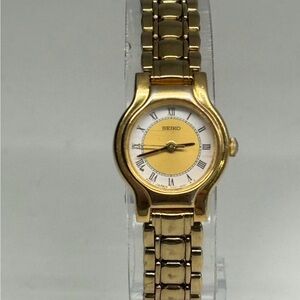 Vintage Seiko V401-0289 Women’s Quartz Watch Japan Dress Watch New Battery Runs